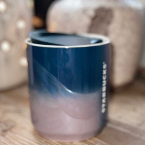 Starbucks Blue Ombre Short Cup Ceramic Insulated Hot Satin Tumbler 12oz New 2021 - Picture 8 of 8